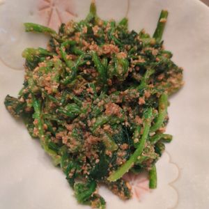 たりおの作ってみた!投稿(『ほうれん草のごま和え』もう味付けに迷わない！)