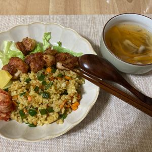 ブルベリの作ってみた!投稿(【カレーチキンピラフ】カリッとチキンがおいしい♪)