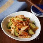 鶏ささみとたたききゅうりのキムチ和え