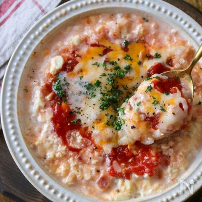 簡単ヘルシー!【豆腐トマトリゾット】