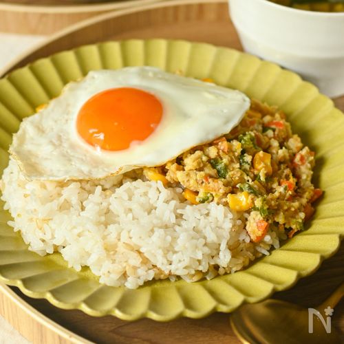 ある食材でかさ増し！【和風ガパオライス】
