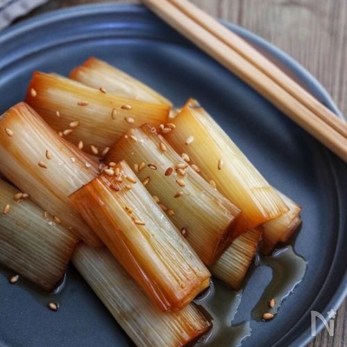 レンチン4分でとろとろ!【ネギの照り焼き】