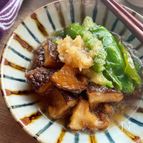 椎茸とピーマン唐揚げのみぞれ煮