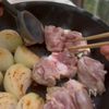 新玉と鶏の甘辛照り焼きの工程2