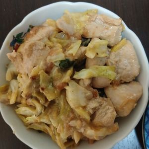 マンチカンのがんもの作ってみた!投稿(胃腸に優しい♡『ささみとキャベツの梅ポンバター』)