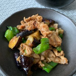 めん太子の作ってみた!投稿(ご飯が止まらない！『豚肉となすとピーマンの甘辛しょうが炒め』)