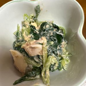 1015810の作ってみた!投稿(【ほうれん草と卵の胡麻マヨサラダ】モリモリ食べたい♡栄養満点)