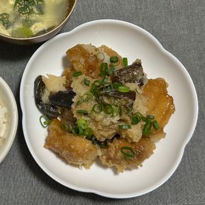 ちーさんの作ってみた!投稿(【茄子と鶏肉のさっぱりおろしだれ】基本の調味料でラクラク♡)