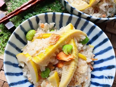 ミニチュアフード おでんと鮭と竹の子の炊き込み御飯のセット たけのこと鮭の炊き込みご飯 レシピ・作り方 by にゃんぺこ