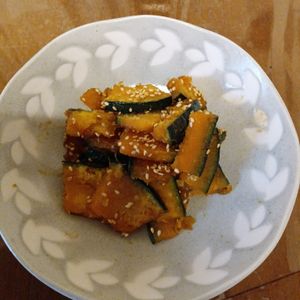 907307の作ってみた!投稿(【かぼちゃの甘辛ごま照り焼き】かぼちゃが甘〜い♡ごま風味♬︎)