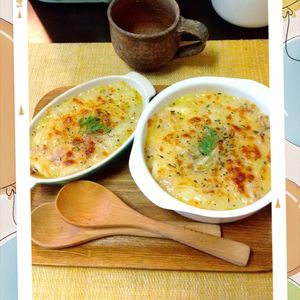 チョロリスの作ってみた!投稿(【えびと白菜の和風豆乳グラタン】ホワイトソース不要で簡単♪)