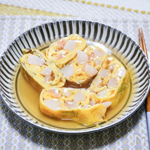 海老入り玉子焼きの和風あんかけ