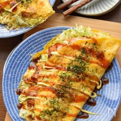 粉不要♪無限に食べられる♪鶏もも肉deとん平焼き風♪