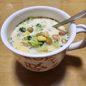 ナムディの作ってみた!投稿(【ブロコーンミルクスープ】具だくさんでヘルシー♪)