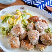 ゆずがさわやか!クタクタ白菜とゆず肉だんごのクリーム煮