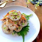 簡単おつまみ〝れんこんクリチ塩昆布和え〟わさびはお好みで