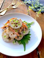 簡単おつまみ〝れんこんクリチ塩昆布和え〟わさびはお好みで