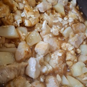 1543723の作ってみた!投稿(【鶏むね肉とカリカリ豆腐のじゃがマスタード炒め】)