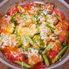 鶏とトマトとアスパラの⭐マルゲリータ風バジルチーズチキン🍕の工程5