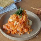 レンチンでほっこり甘い【にんたまサラダ】