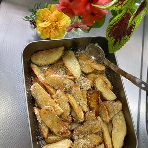 そら・ゆずの作ってみた!投稿(揚げない！指まで美味しい【やみつきポテトフライ】)