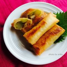 アスパラとチーズの春巻き