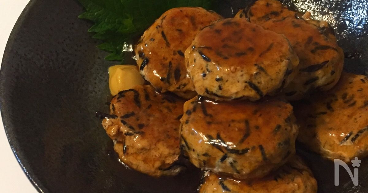 簡単♡ひじき&豆腐の照り焼きハンバーグ