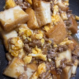 ちちちの作ってみた!投稿(【卵とひき肉の甘酢あん】厚揚げ入り♪ボリュームたっぷり♡)