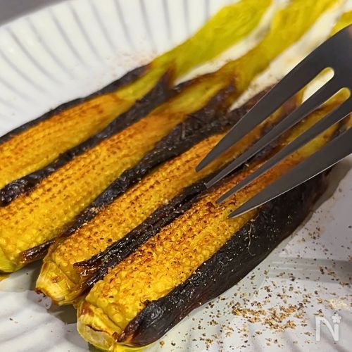 魚焼きグリルで簡単！皮付きヤングコーンのバター醤油焼き
