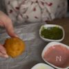 【ホットケーキミックス使用♪】豆腐deもちもちチョコドーナツの工程4