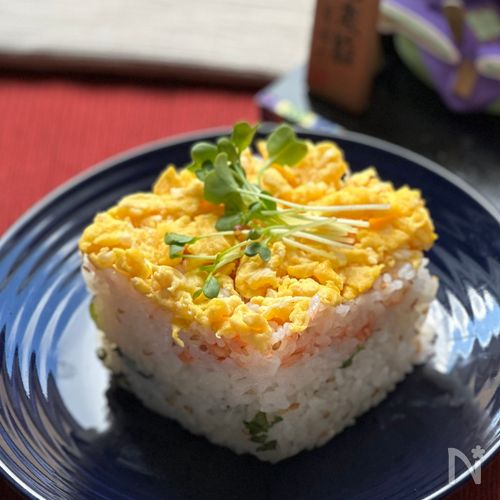 【こんなに手軽に♪】牛乳パックで♡ひしもち風ちらし寿司