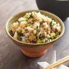 小松菜と海老の混ぜごはん