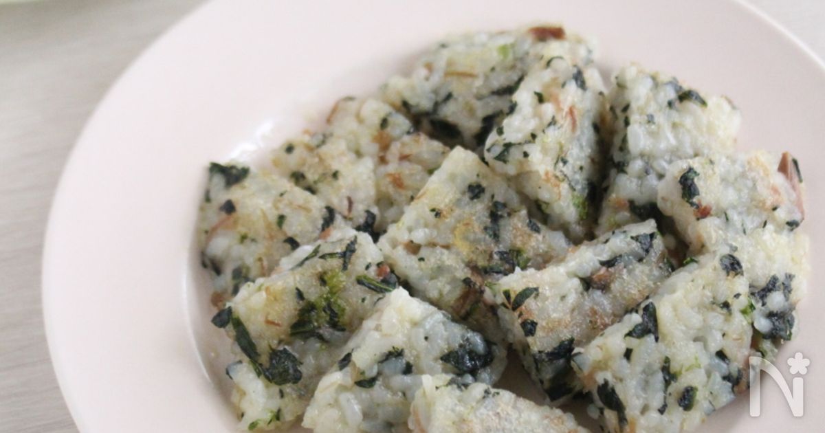 【離乳食】手づかみごはん＊ツナとほうれん草のお焼き