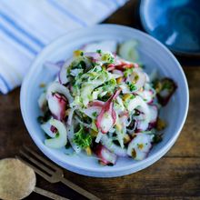 おもてなしに♪タコとお野菜たっぷりセビーチェ風