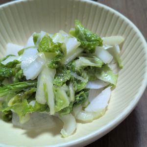 よーこの作ってみた!投稿(揉んで和えるだけ♪白菜大根の塩ダレナムル)