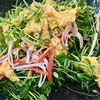 【豆苗のふわ玉にんにく炒め】お肉なしでも大満足♪の工程3
