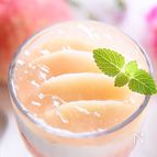 淡雪ミルクムースの蜂蜜レモン桃ゼリー🐄🐝🍋🍑