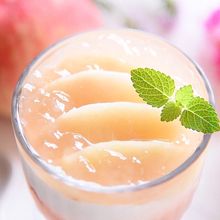 淡雪ミルクムースの蜂蜜レモン桃ゼリー🐄🐝🍋🍑