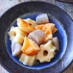 ［蒟蒻とさつま揚げとちくわぶの柚子胡椒煮］包丁いらずのおかず