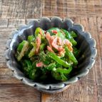 【３分副菜】レンジで簡単♪ピーマンと桜えびの胡麻和え