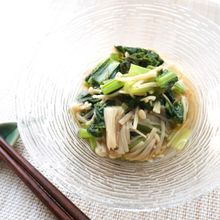 【小松菜とえのきの煮浸し】レンジでお手軽もう1品♪