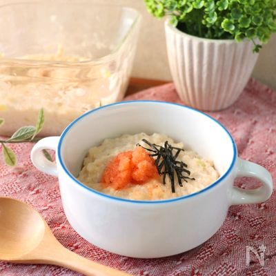レンジで簡単!
オートミールの明太チーズリゾット