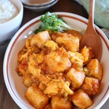 豆腐と卵のチリソース【食べればエビチリ！】