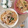 AKARI☆の作ってみた!投稿(ベーコンとほうれん草のバター醤油パスタ)
