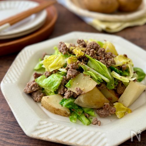 10分で完成！春野菜のそぼろ炒め