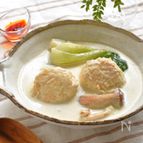 【ワンパン！鶏だんご豆乳スープ】簡単包丁いらず♪