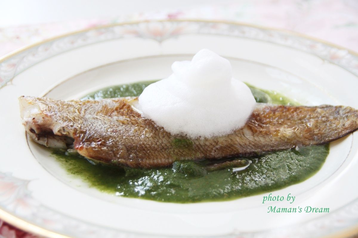 シタビラメのムニエル 春菊ソース淡雪添え レシピサイト Nadia ナディア プロの料理家のおいしいレシピ