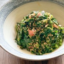 野菜の王様☆モロヘイヤ☆の梅肉白だし和え