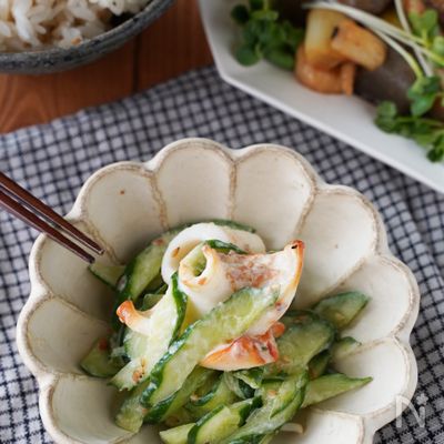 大人ウケ抜群!香ばし焼きいかときゅうりの柚子胡椒和え