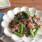 ごはんがススム☆野沢菜と豚肉のごまソテー